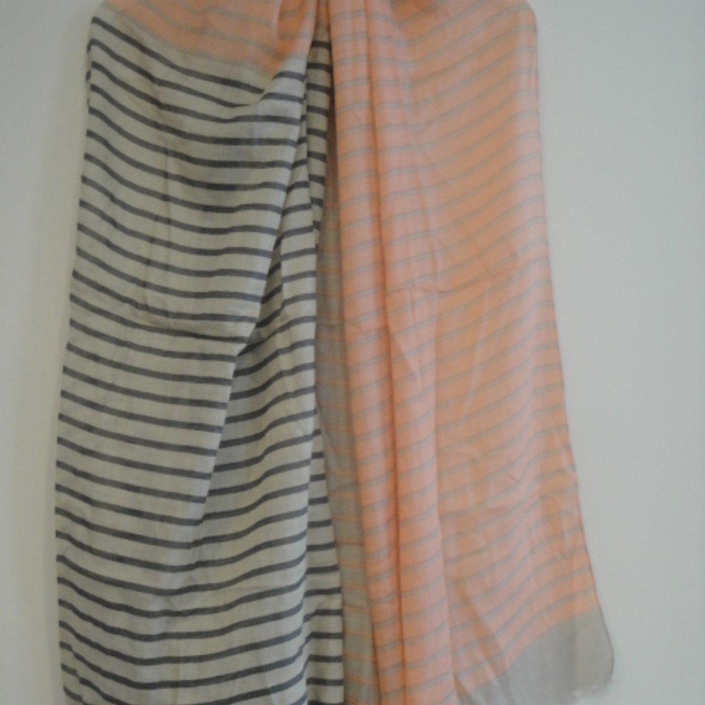 Tres Jolie Large Pastel Striped Wrap Scarf India